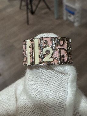Dior Trotter Pink Ring Size 6 with COA